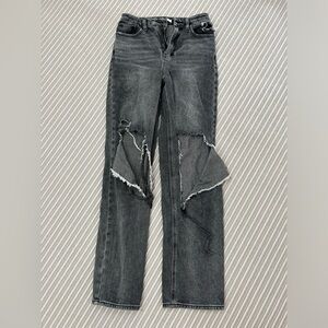 PacSun grey distressed pants